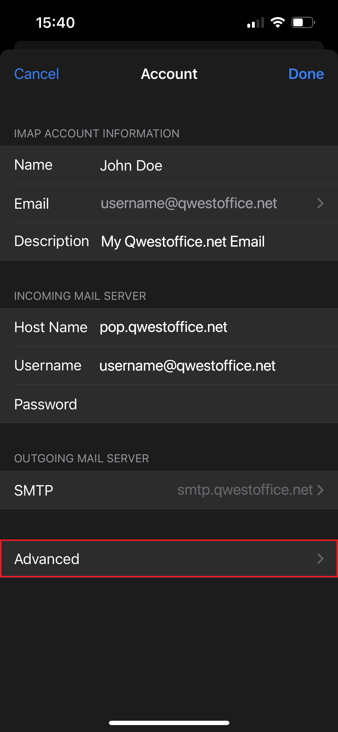 Configure Mail App on iOS Mobile Device (iPhone, iPad) – CenturyLink Office